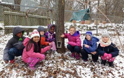 image students posing with trailcam