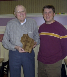 Robert Green accepting his award