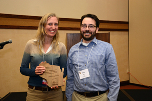 Kris Stepenuck accepting her award